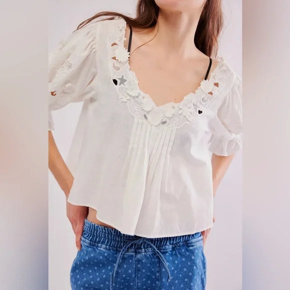 Free People Sophie Embroidered Top - Picture 5 of 7